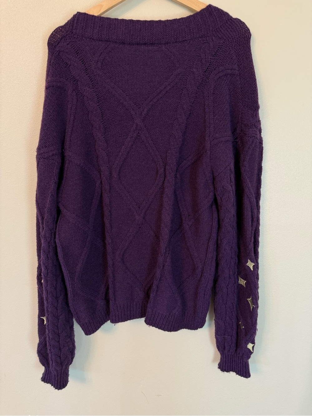 Taylor Swift Speak Now Taylor’s Version Cardigan Purple Cable Knit M/L - Picture 6 of 6